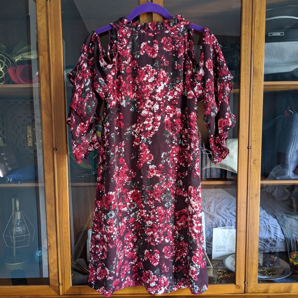 NWT Parker floral print cold shoulder dress! - Picture 4 of 6